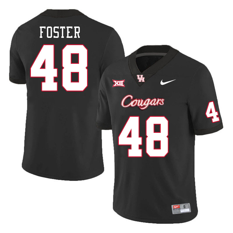 Men #48 Brock Foster Houston Cougars College Football Jerseys Stitched-Black